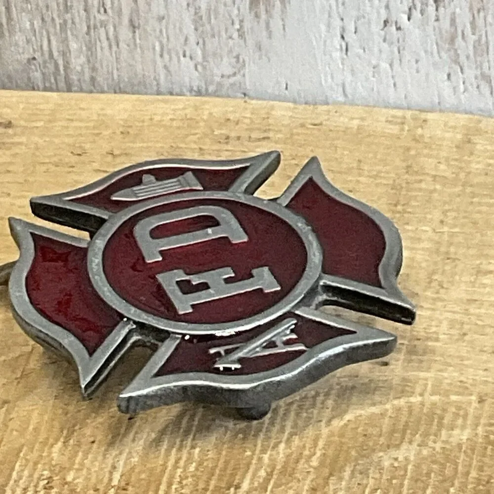 Bergamot Fire Department Belt Buckle 1979 Mens Badge FD‎ First Responder
