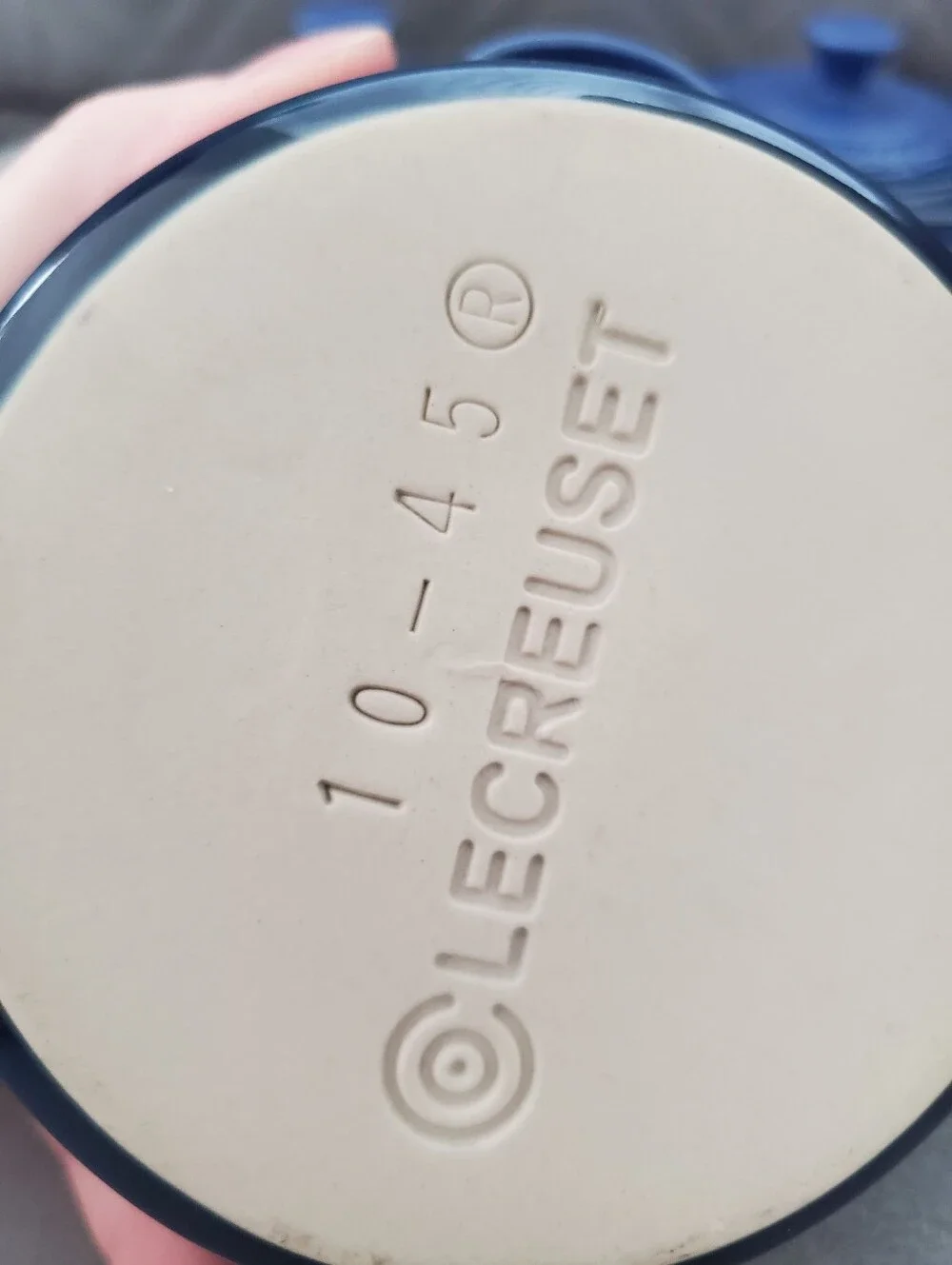 Le Creuset mini cocotte, cobalt blue. Set of 4
