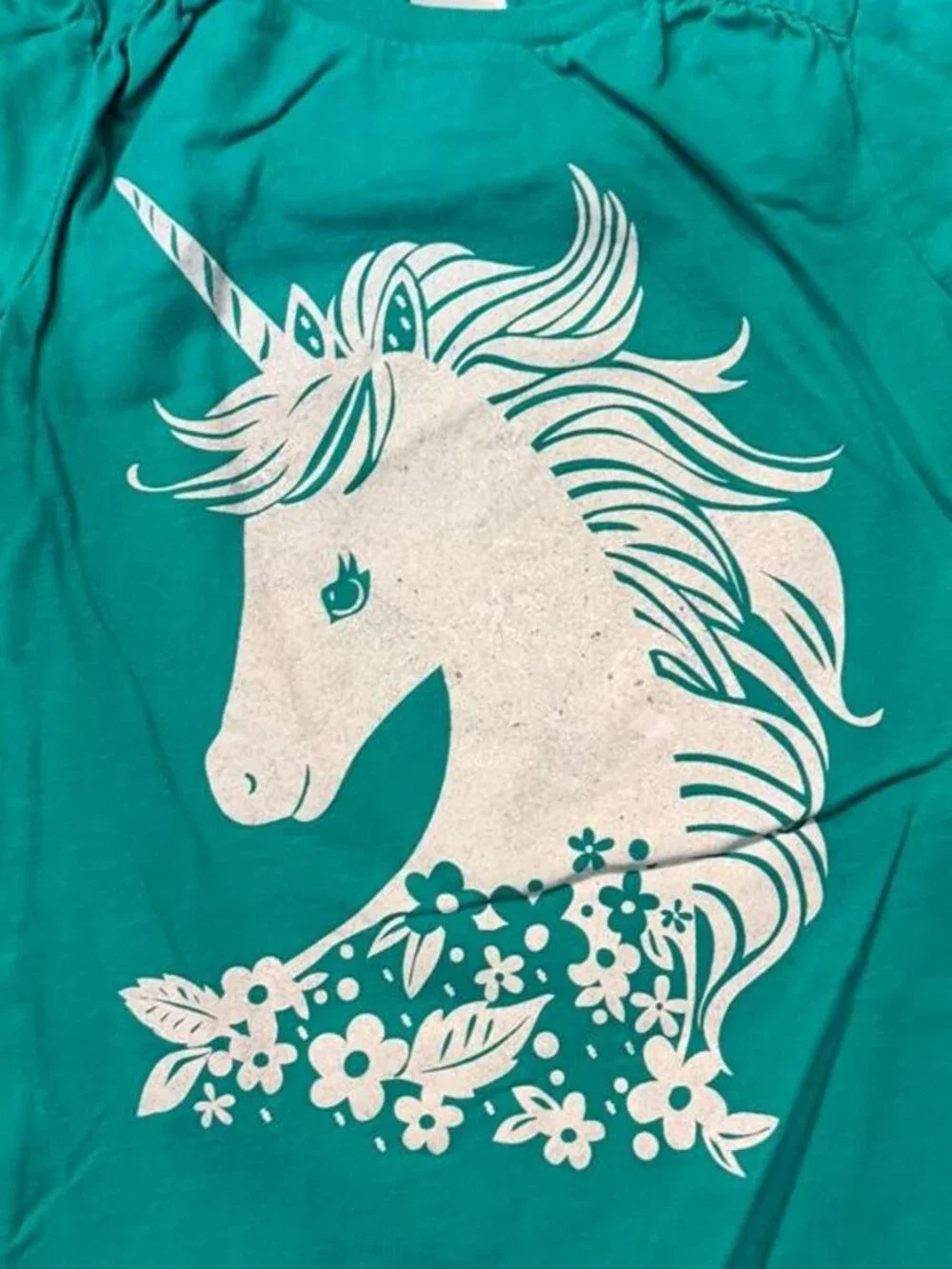 Gymboree green unicorn top Size 6 years #kids #unicorns