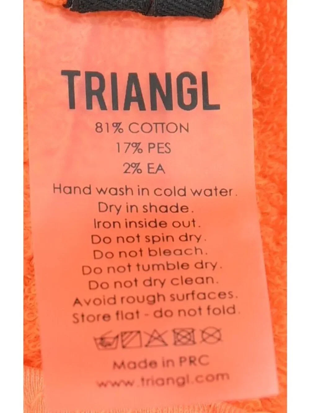 Triangl Swimwear Mica Terry Bikini Top in Orange