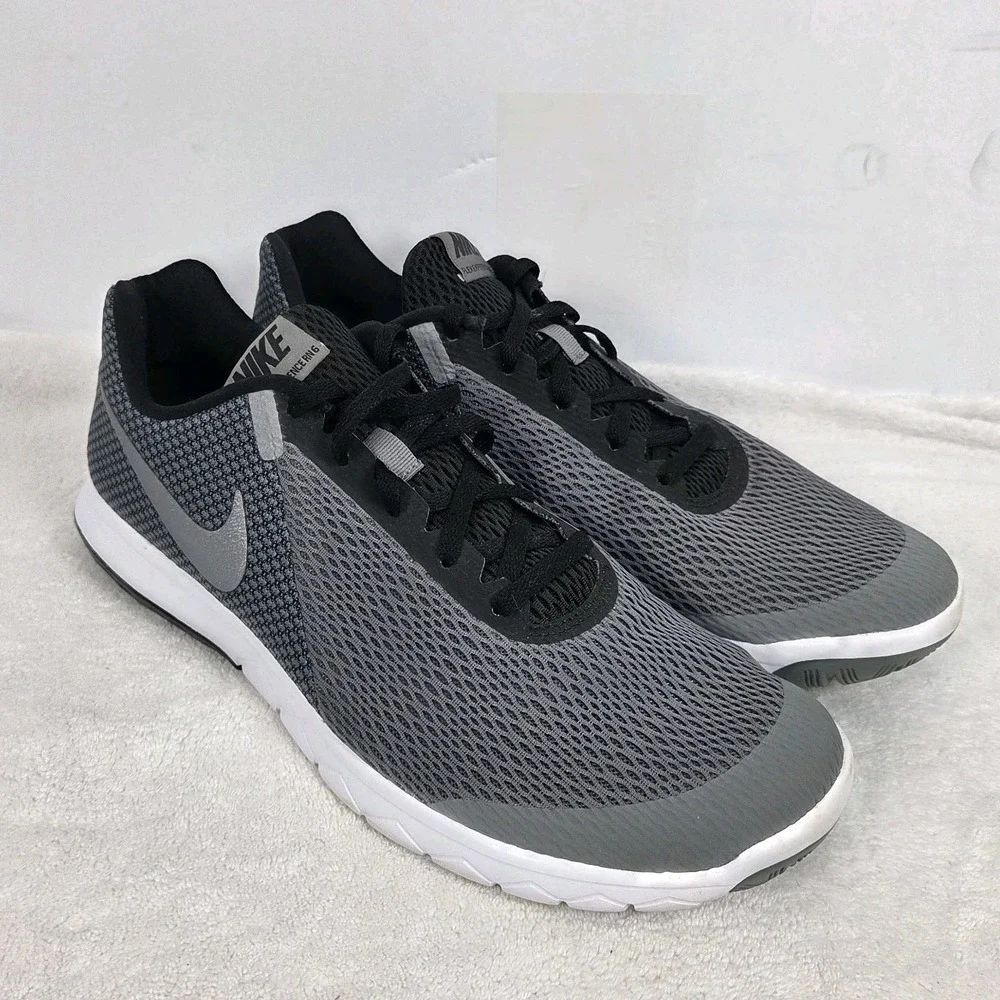 Nike Mens Flex Experience Rn 6 Running Shoes Gray Black 881802-010 Low Top 10.5
