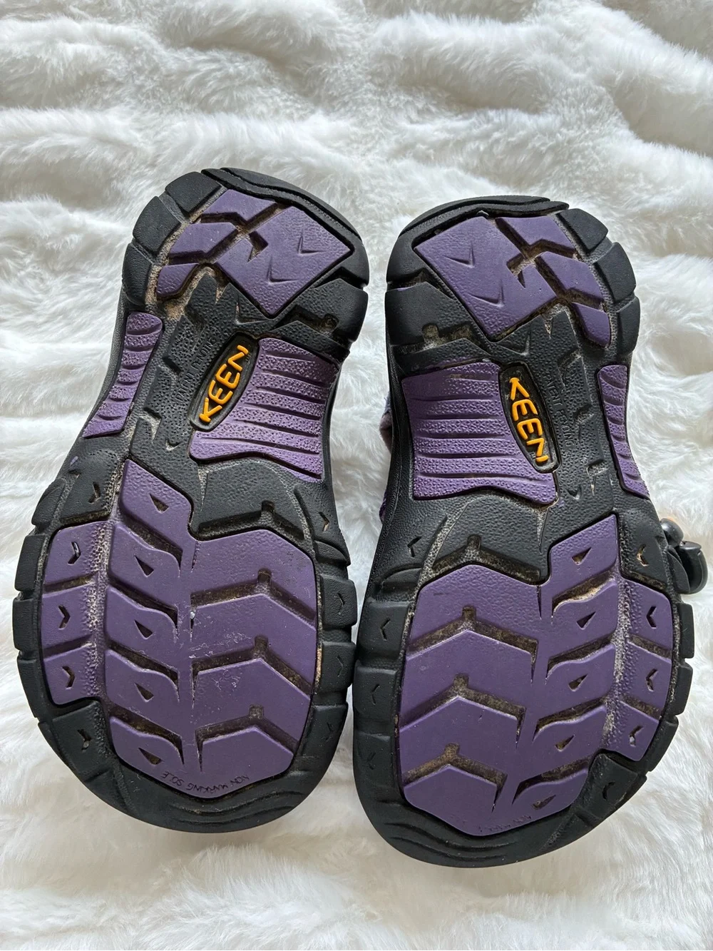 KEEN Purple Kids' Closed-Toe Sport Sandals with Orange Accent