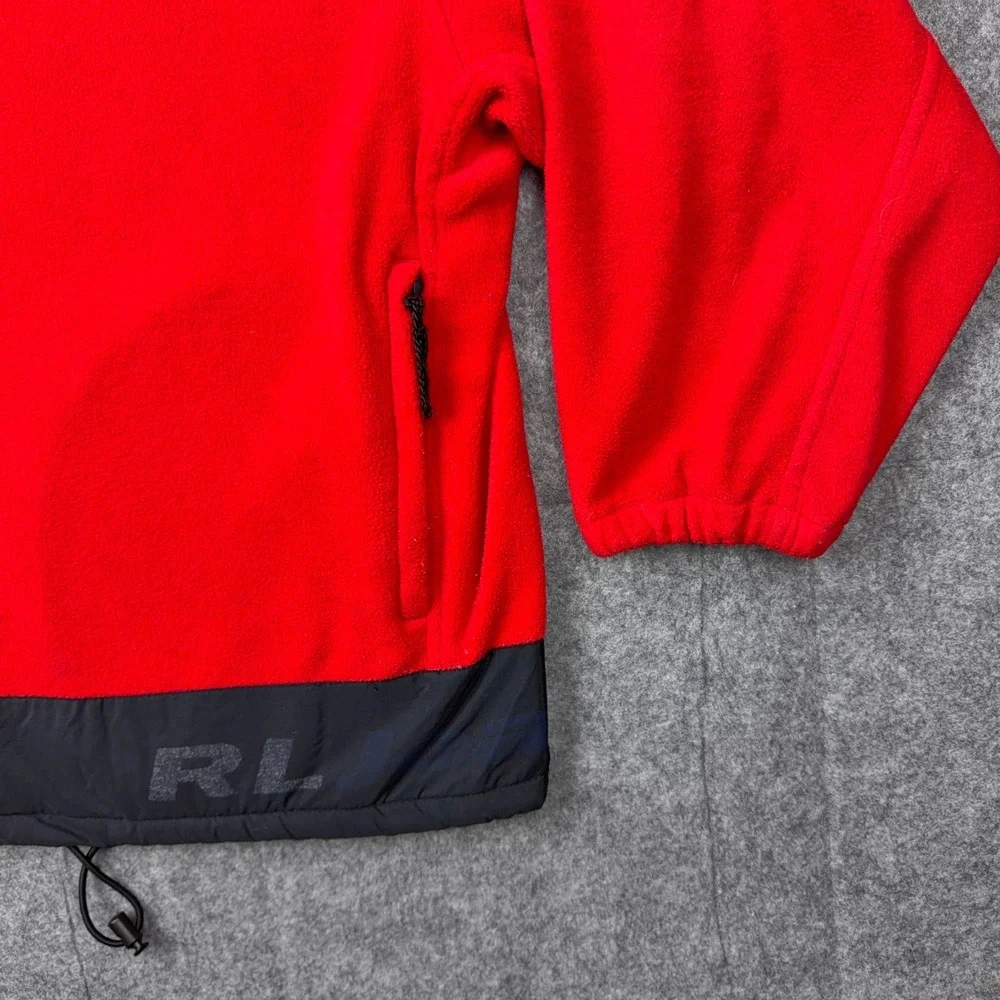 VTG Polo Jeans Sweater Mens Large‎ Red Ralph Lauren Half Zip Fleece Pullover