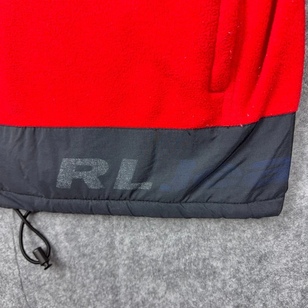 VTG Polo Jeans Sweater Mens Large‎ Red Ralph Lauren Half Zip Fleece Pullover