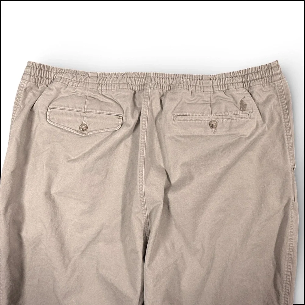 Polo Ralph Lauren Stretch Classic Fit Chino Pants Drawstring XLT Khaki‎ Prepster