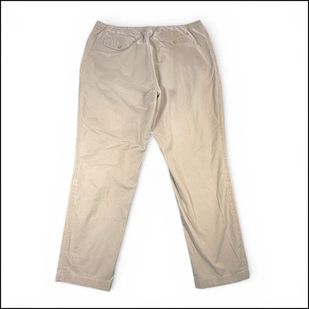 Polo Ralph Lauren Stretch Classic Fit Chino Pants Drawstring XLT Khaki‎ Prepster