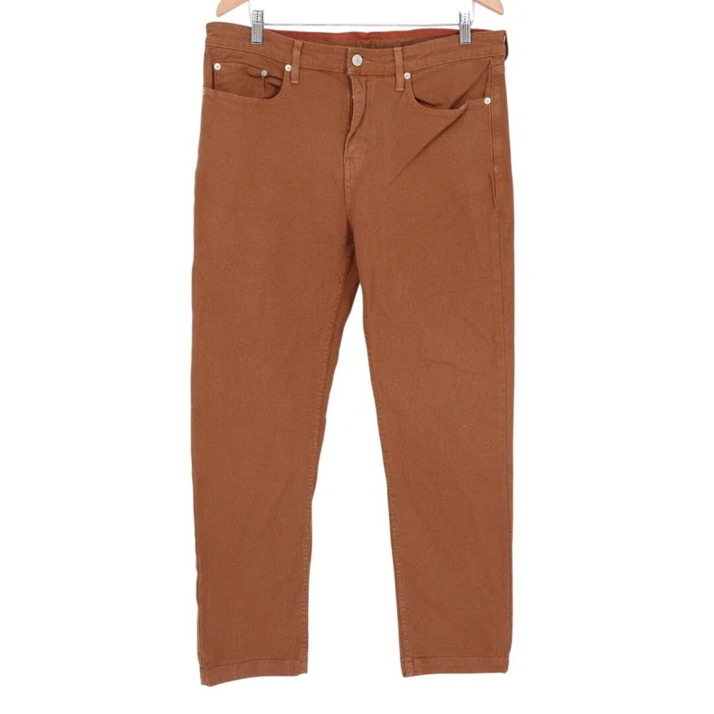 American Giant Slim Straight Jeans in Brown