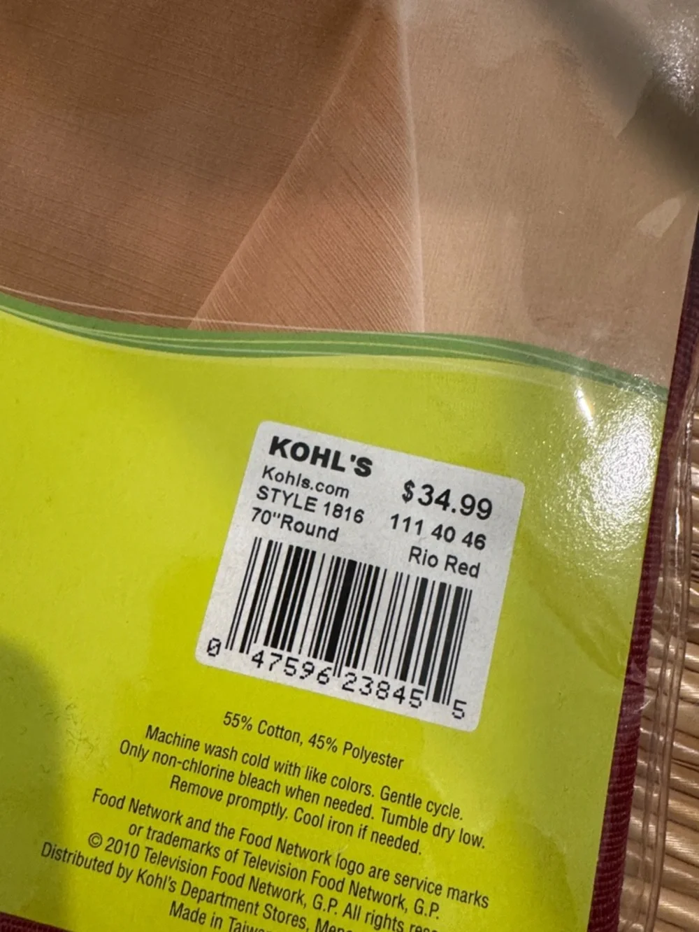 Food Network ribbed tablecloth