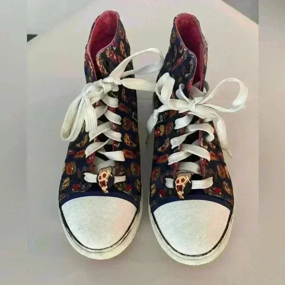 Skechers pizza hamburger hot dog fun print high tops boys size 5
