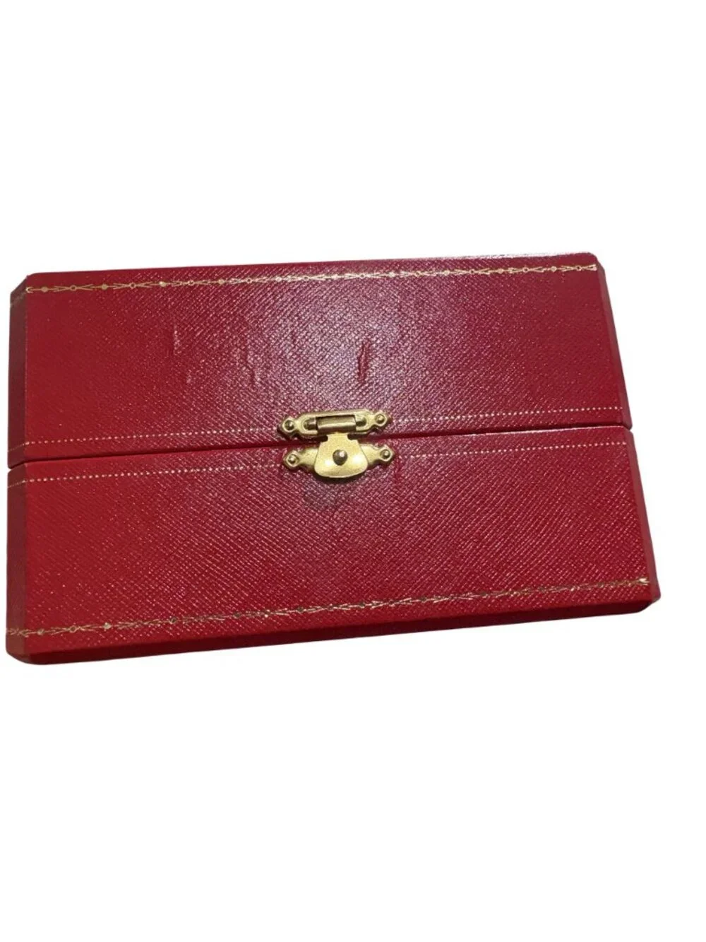 Vintage Cartier Watch Box COWA 0043 in Red Leather/Ivory Interior