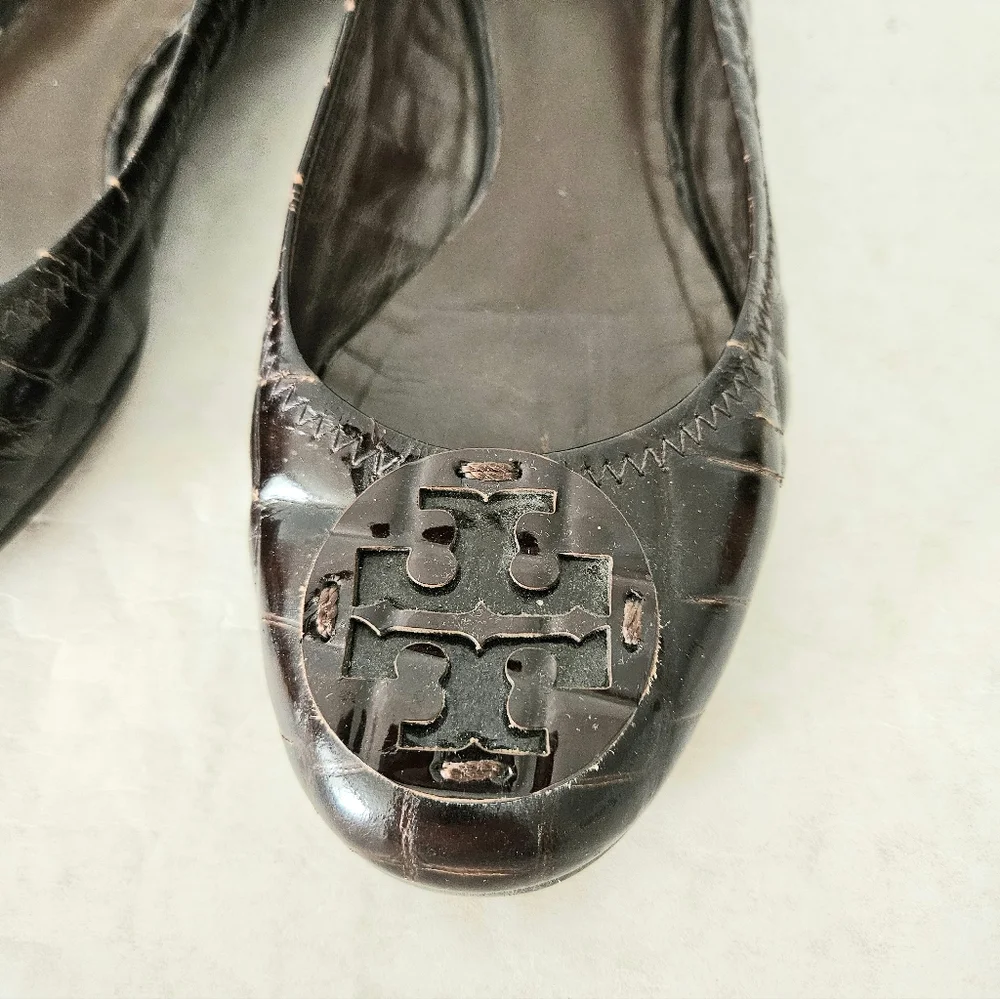 Tory Burch brown patent