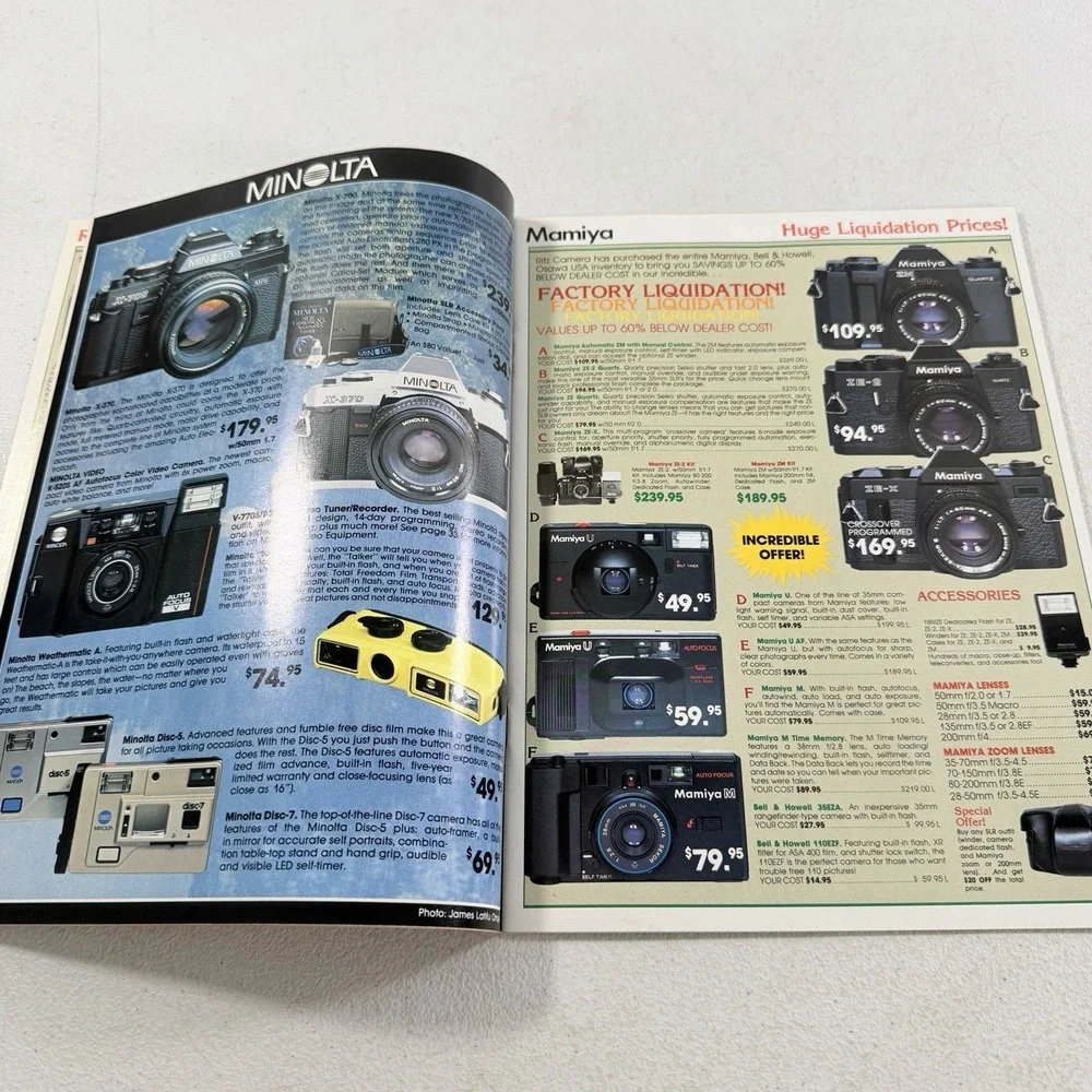 Vintage Ritz Blitz 1984 Holiday Edition Camera Catalog Nikon Canon Minolta