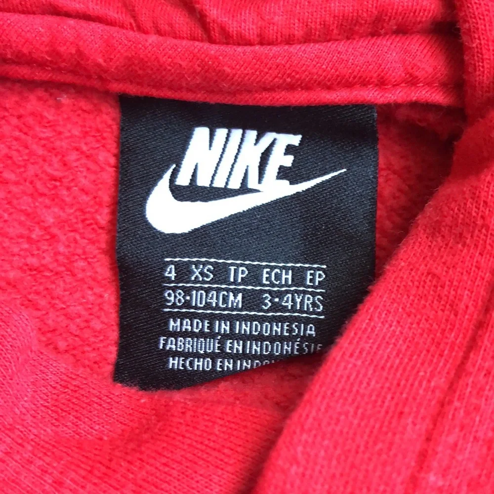 Nike red hooded