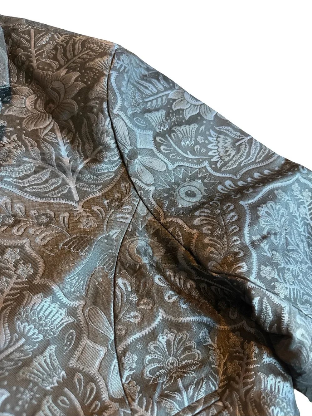 Disturbia Nocturna Jacquard Cropped Blazer Jacket Button-Down Academia Sz 10 NWT
