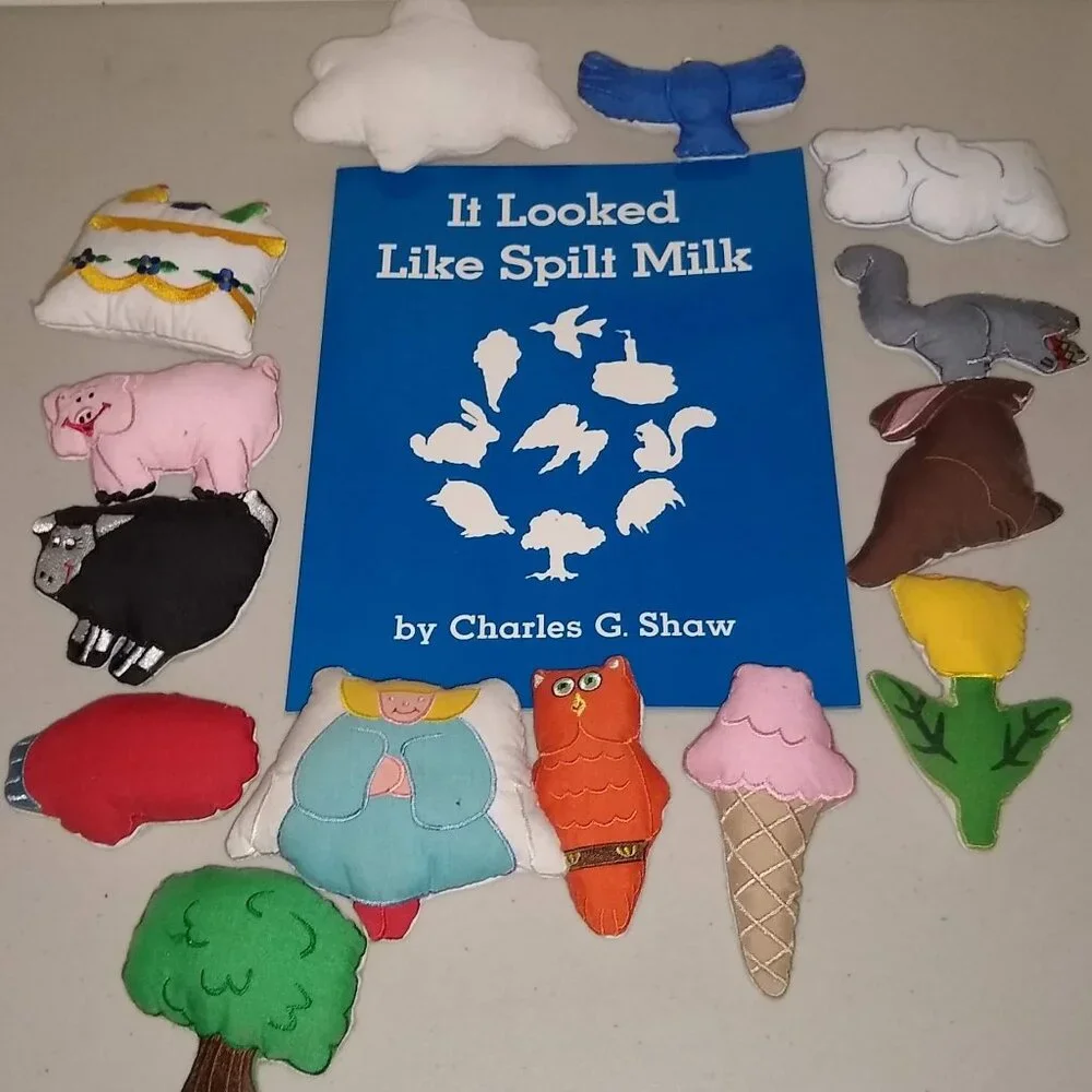It looked like spilt milk + Lakeshore flannel 14 pieces