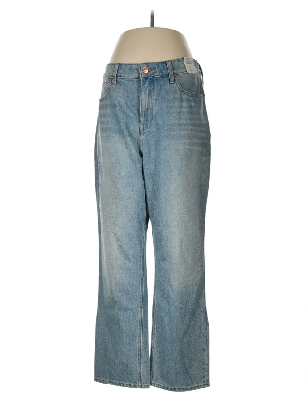 J. Crew Curvy High Rise '90s Classic Straight Jeans in Scuttle Wash 29 NWT