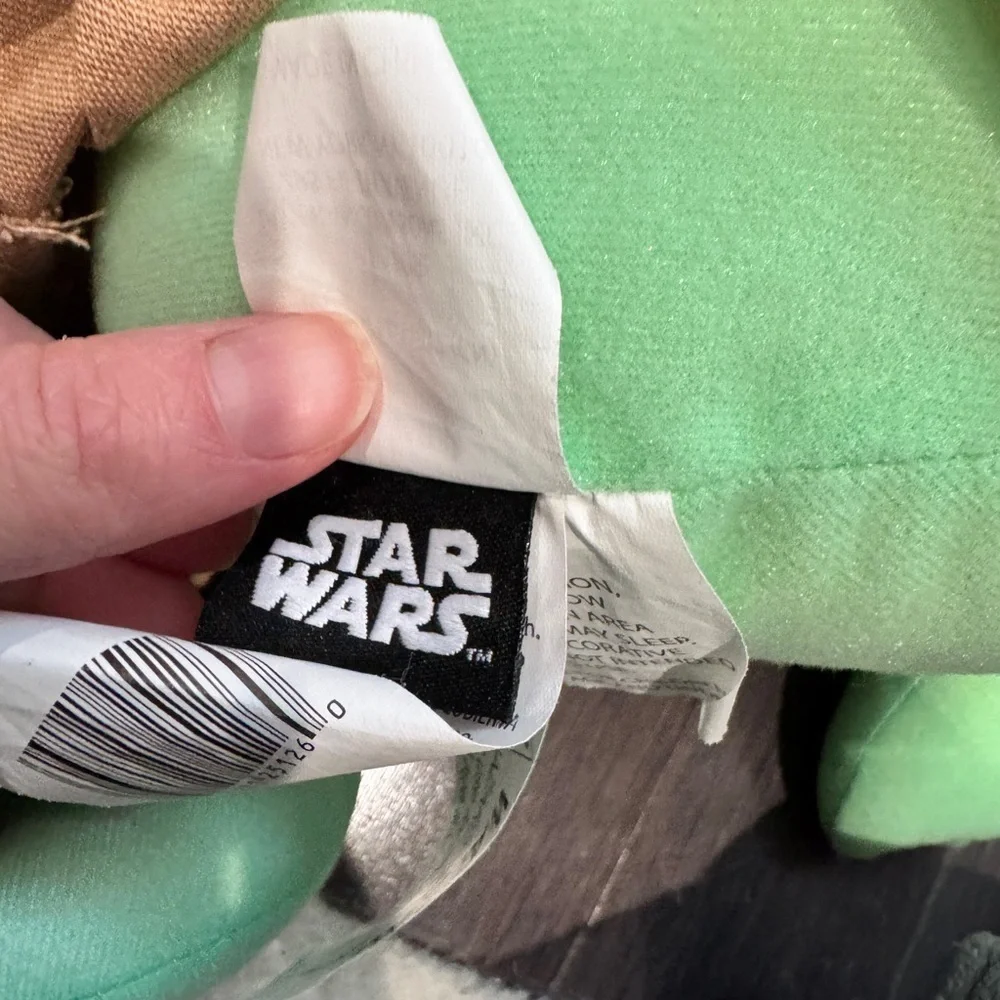 Star Wars The Mandalorian Grogu 21” in Green Tan Plush Toy Stuffed Animal Kids