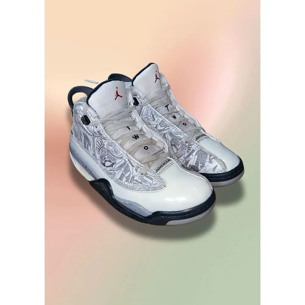Nike Air Jordan Dub Zero White Cement 311047-105 Youth Size 5Y Sneakers