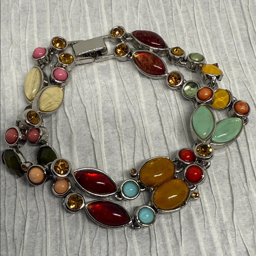 Multicolor Gemstone Bracelet Y2K vintage exceptional bright einway bracelet