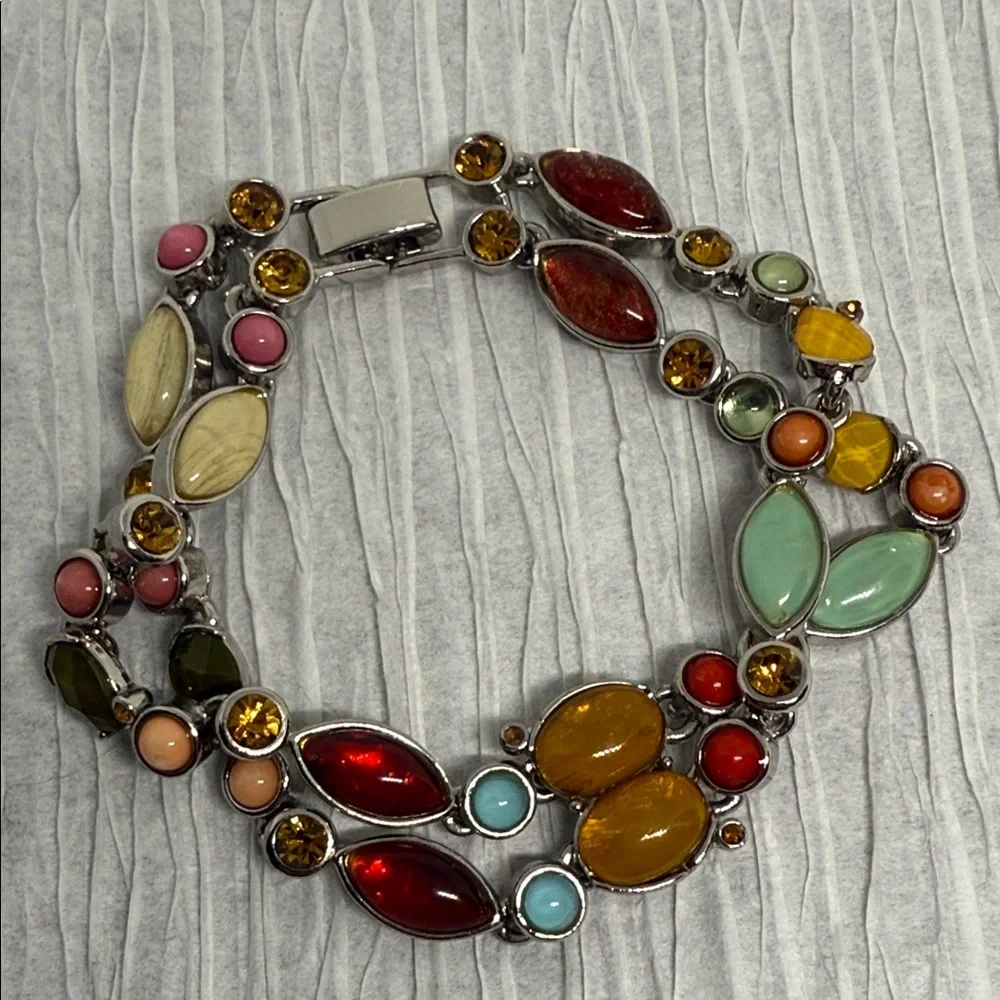 Multicolor Gemstone Bracelet Y2K vintage exceptional bright einway bracelet