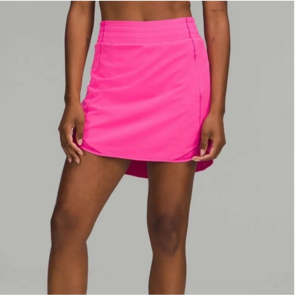 Lululemon Hotty Hot High-Rise Skirt LONG Sonic Pink size 8