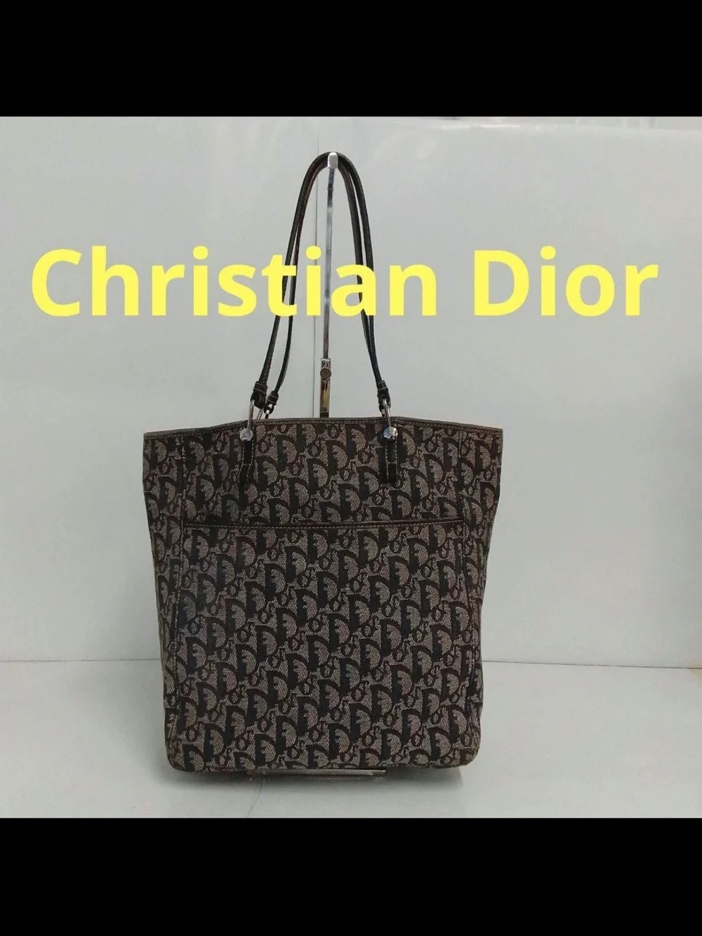 Dior Brown Monogram Canvas Tote with Long Straps