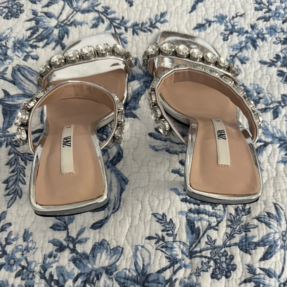 Zara silver heels