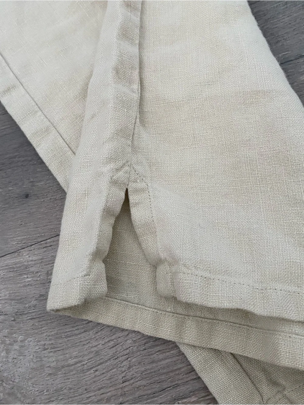 Vintage Banana Republic Cream 100% Linen Drawstring Pants Size 0