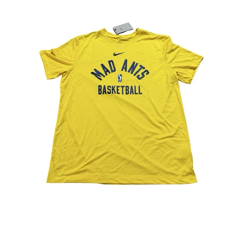 Nike G League Fort Wayne Mad Ants Yellow Dri Fit T-shirt - New - Large - $35