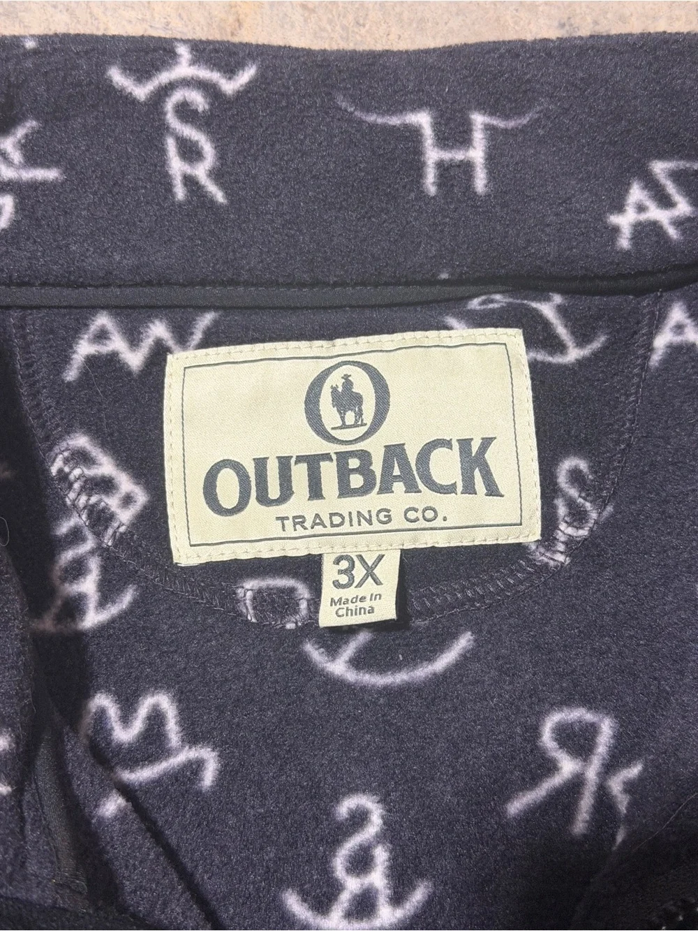 Outback Trading Co. western themed pullover