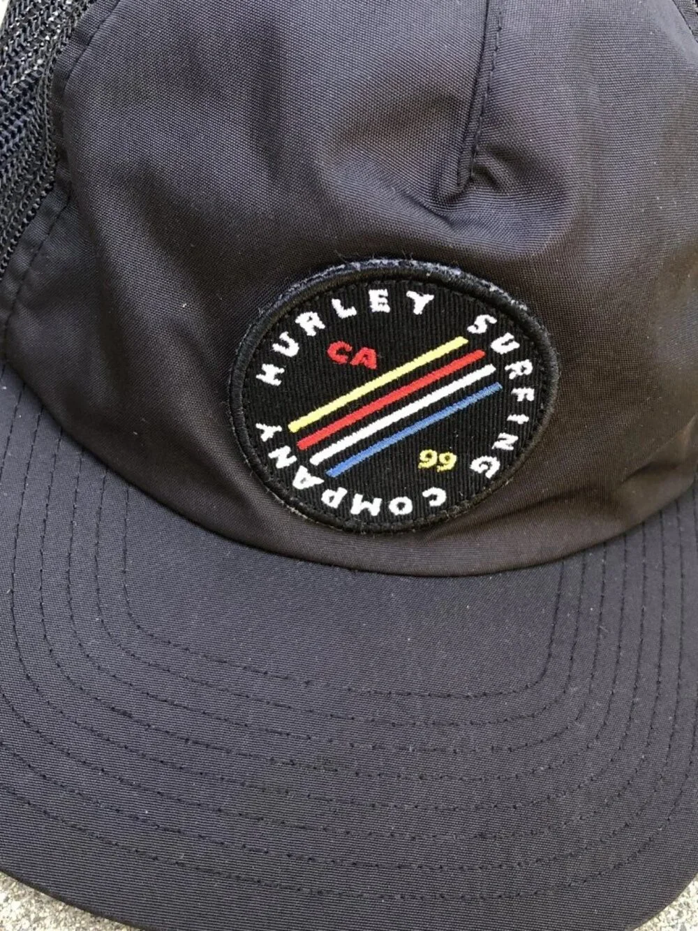 HURLEY SURFING COMPANY Trucker Hat Men's Snapback Black Adjustable Cap