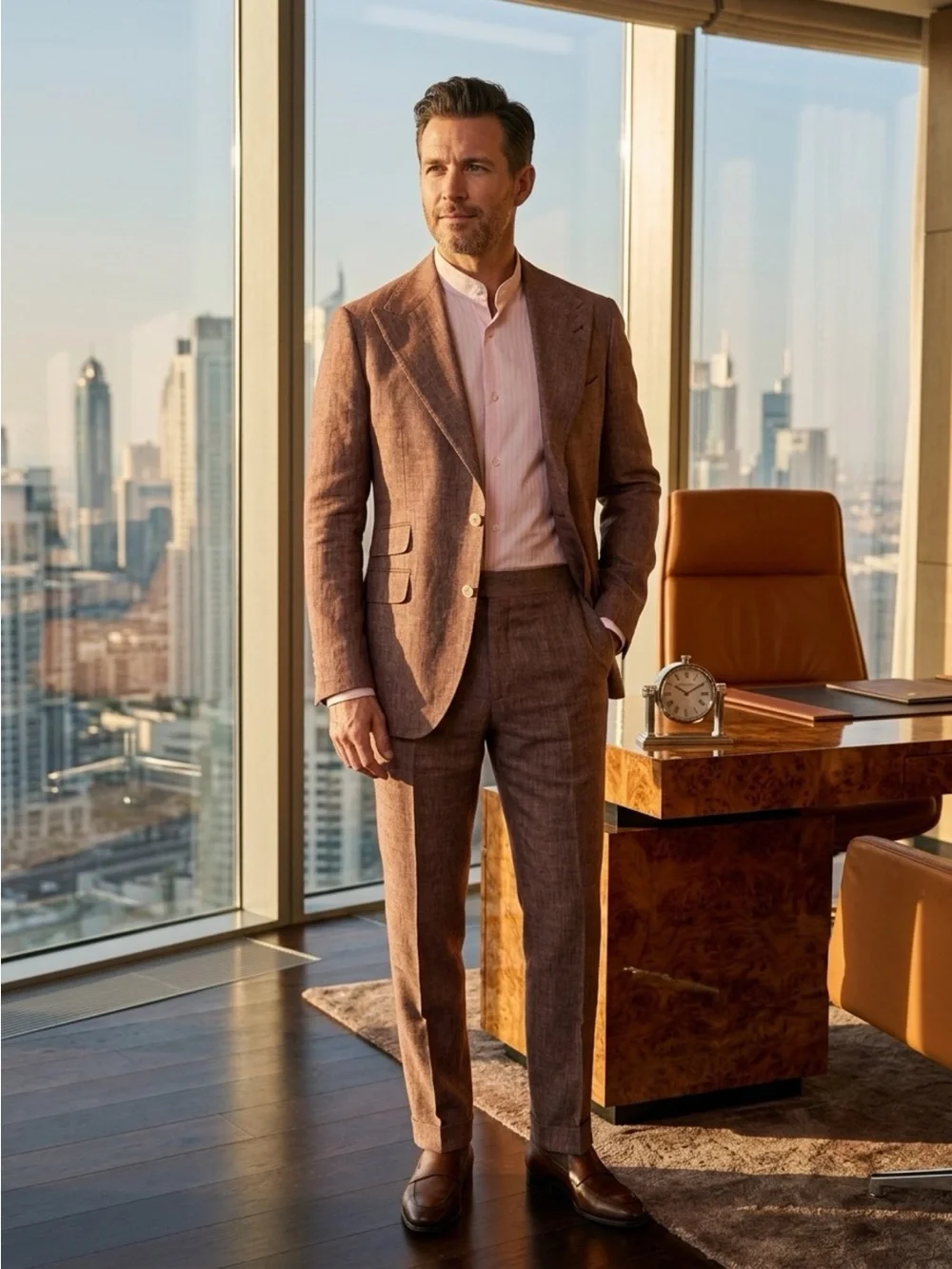 N/A brown linen