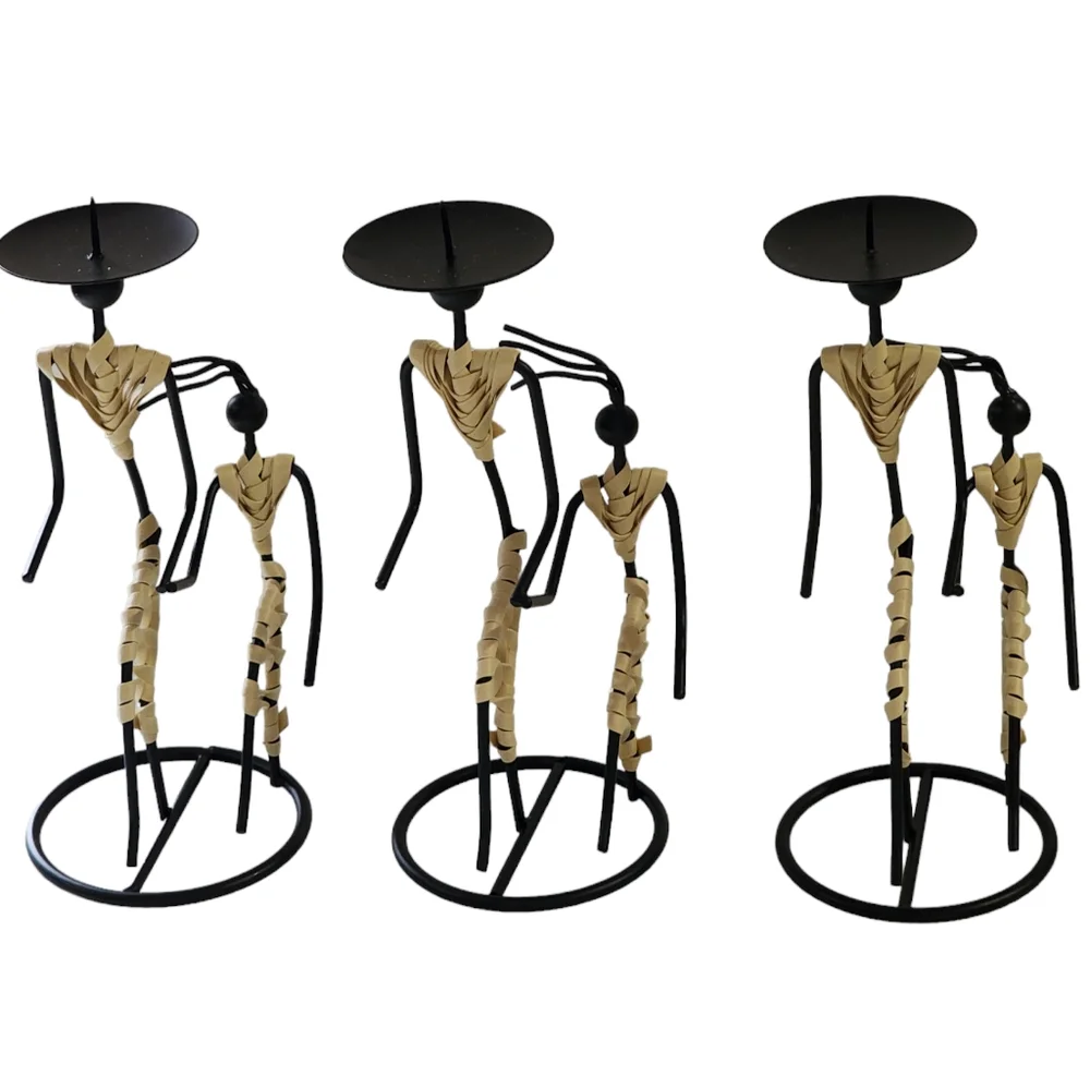 Cobble Creek Wire Figure‎ Candle Holder Set of 3 pcs