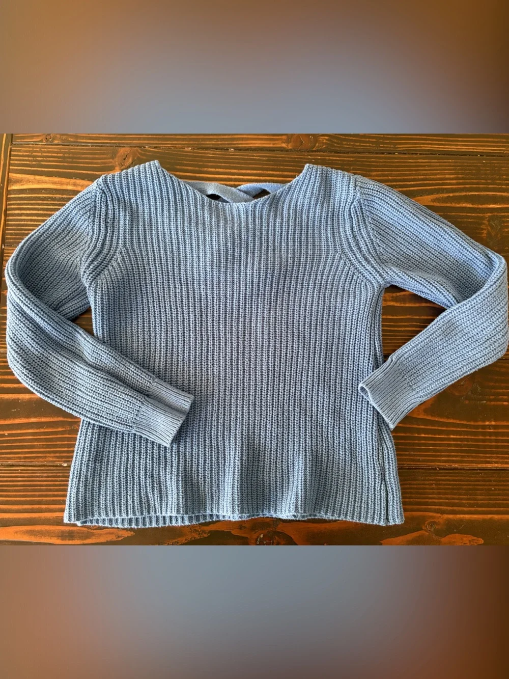 Melrose and Market Light‎ Blue Ribbed Knit Girls Sweater