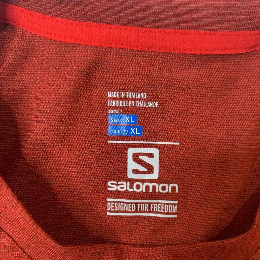 Salomon T Shirt Mens XL Cayenne Advanced Skin Active Dry Short Sleeve Running