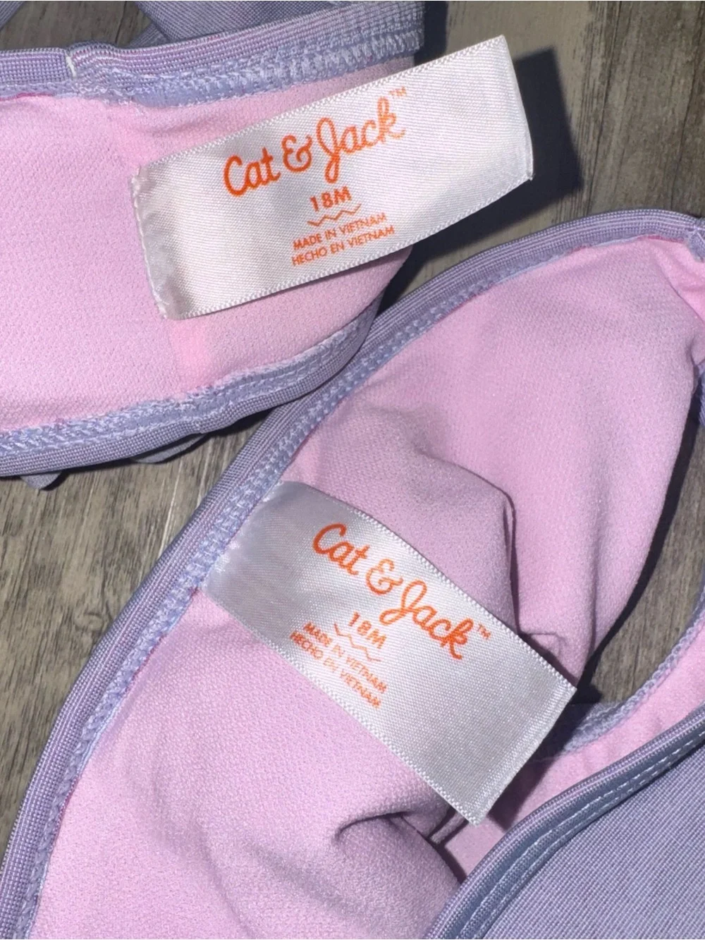 Cat & Jack Girls' Lavender Ruffle Bikini