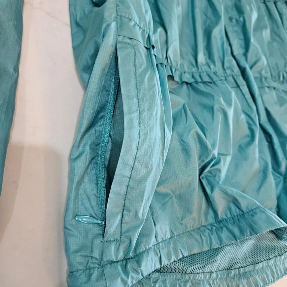 PrAna‎ Womens Tegan Yoga Jacket Large Turqoise Polyester Water-Resistant Zip