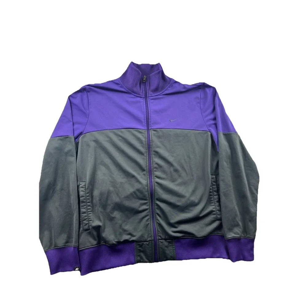 Nike Track Jacket Athletic Dept Purple‎ Colorblock Full Zip Mens XL Retro Style