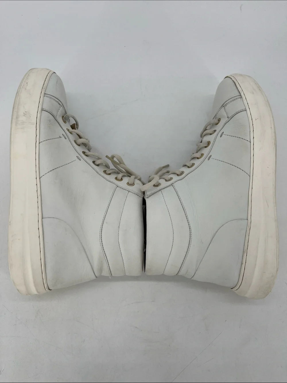 Taft Men’s White Leather High Top Sneakers 43/9