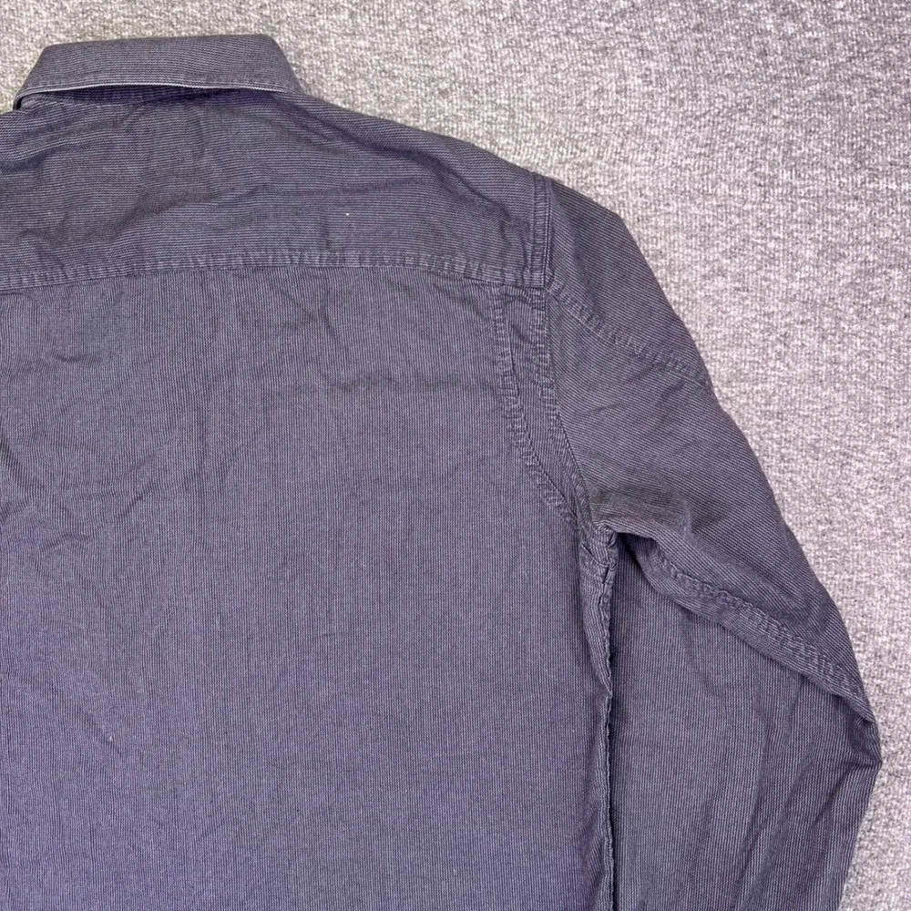 Rock Republic Shirt Mens L Gray Button Up 2 Pocket Casual Roll Tab Sleeve Grunge