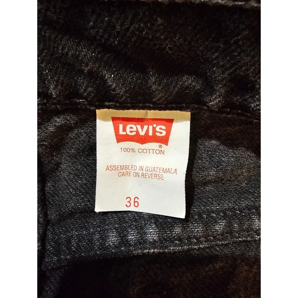 Vintage Levi's Mens Black 550‎ Orange Tab Shorts 36