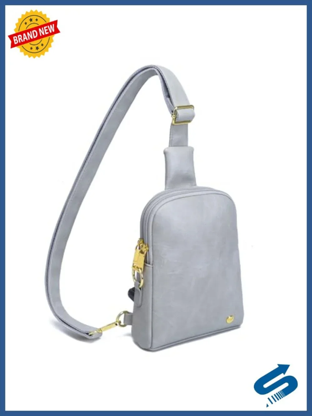Lightweight Small Crossbody Sling Bag with Card Slots, Durable Faux Leather