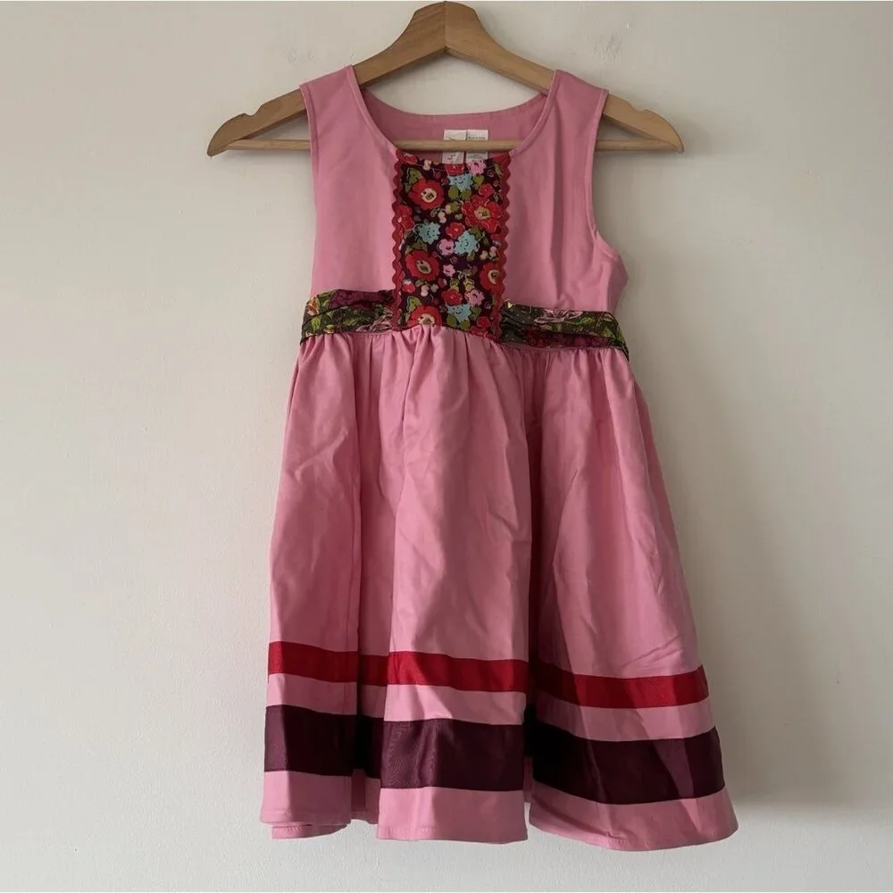 Matilda Jane Paint By Numbers Calypso Dress Girls Pink Red Twirl Size‎ 8 Party