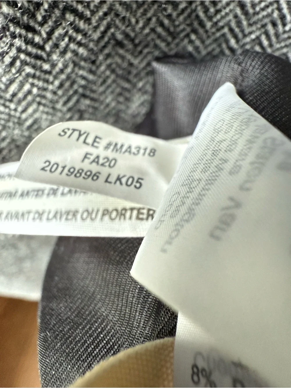 MADEWELL Larsen Blazer Herringbone Preppy Academia Classic Oversized‎ Wool XS