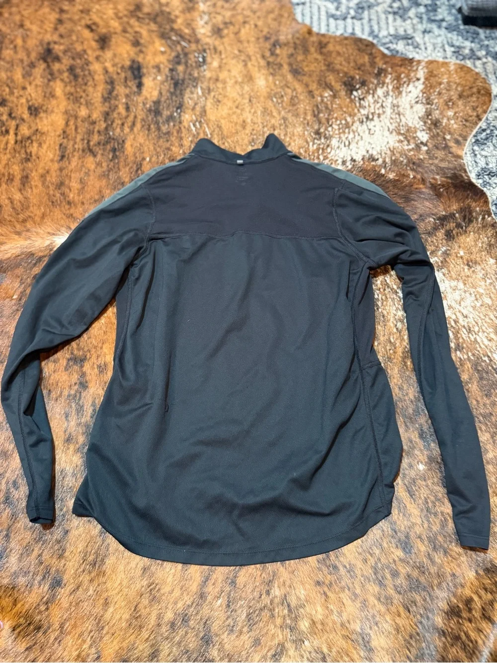 Nike Mens Dri-FIT Running 1/4 Zip Pullover Black Long Sleeve Shirt Medium