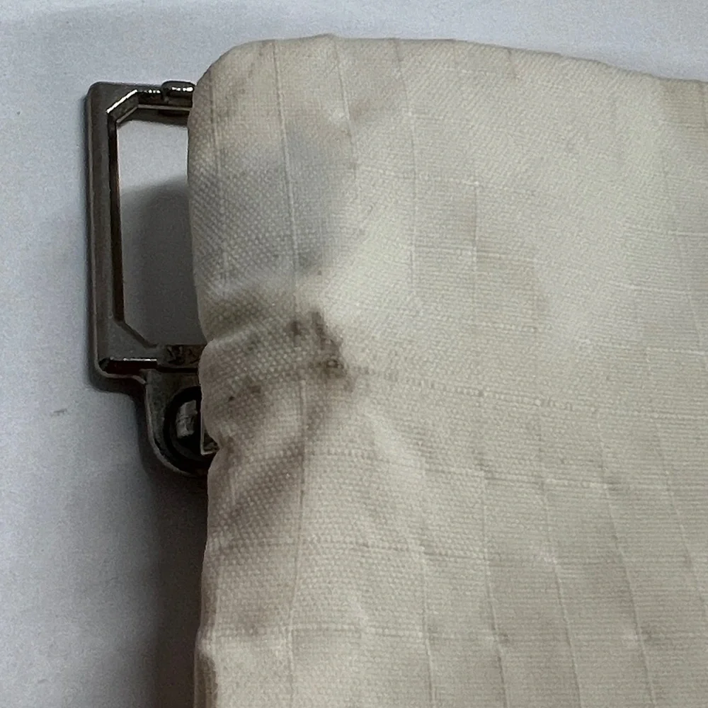 Vintage LeSportsac Bag Tan With White Logo Nylon Made In USA Zipper Pouch