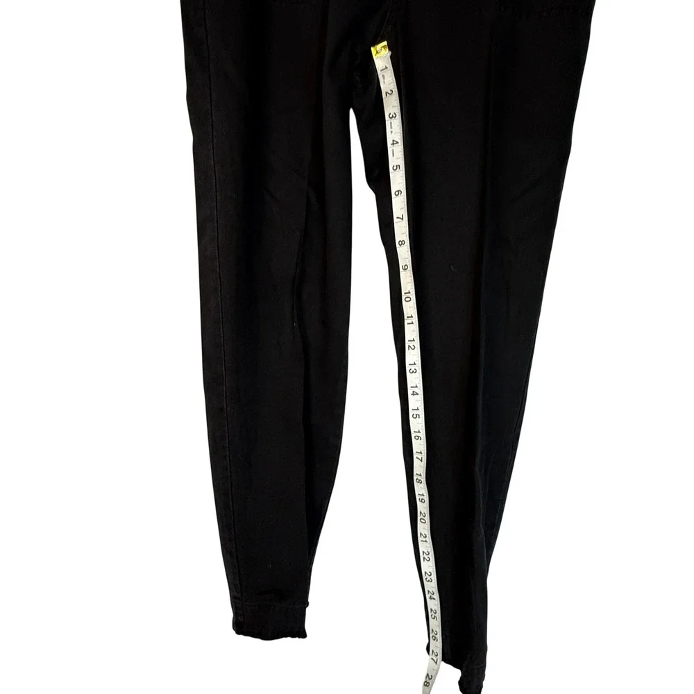 Bella Dahl Black Frayed Hem Tapered Utility Pants Women's Size 28 Cotton Tencel