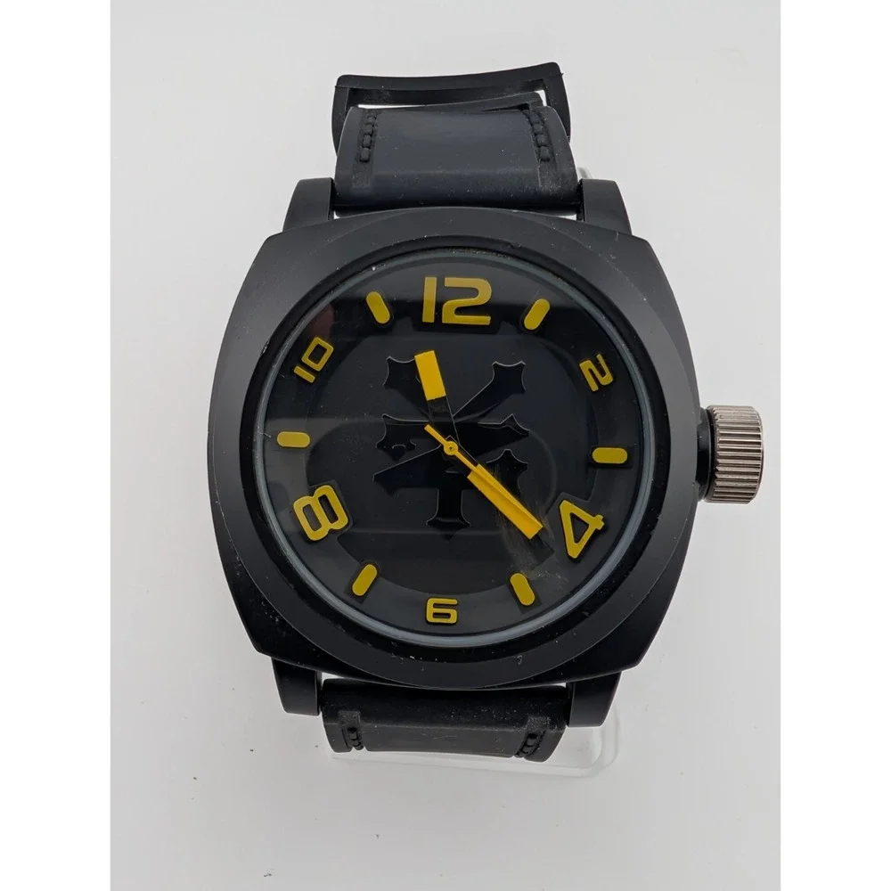 Zoo York Men's Watch‎ 50mm Case Black Silicone Band- New Battery