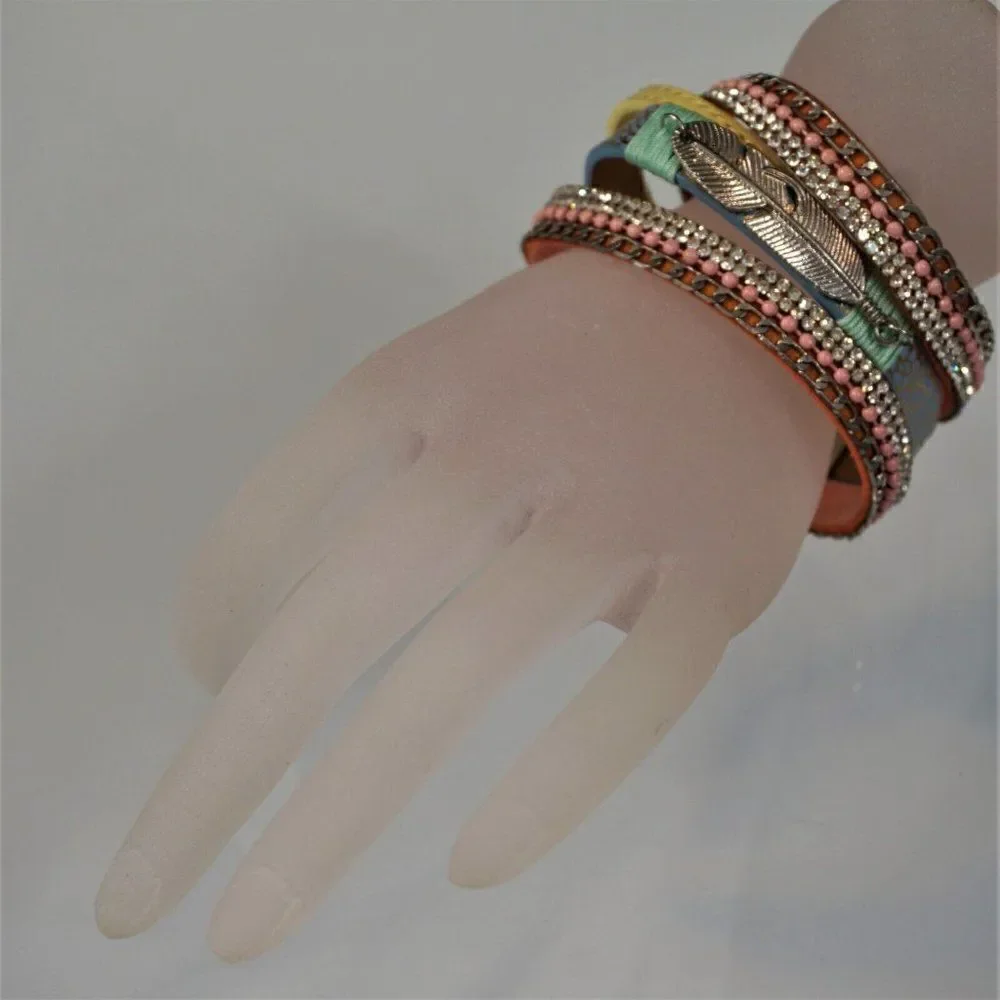 Feather charm faux