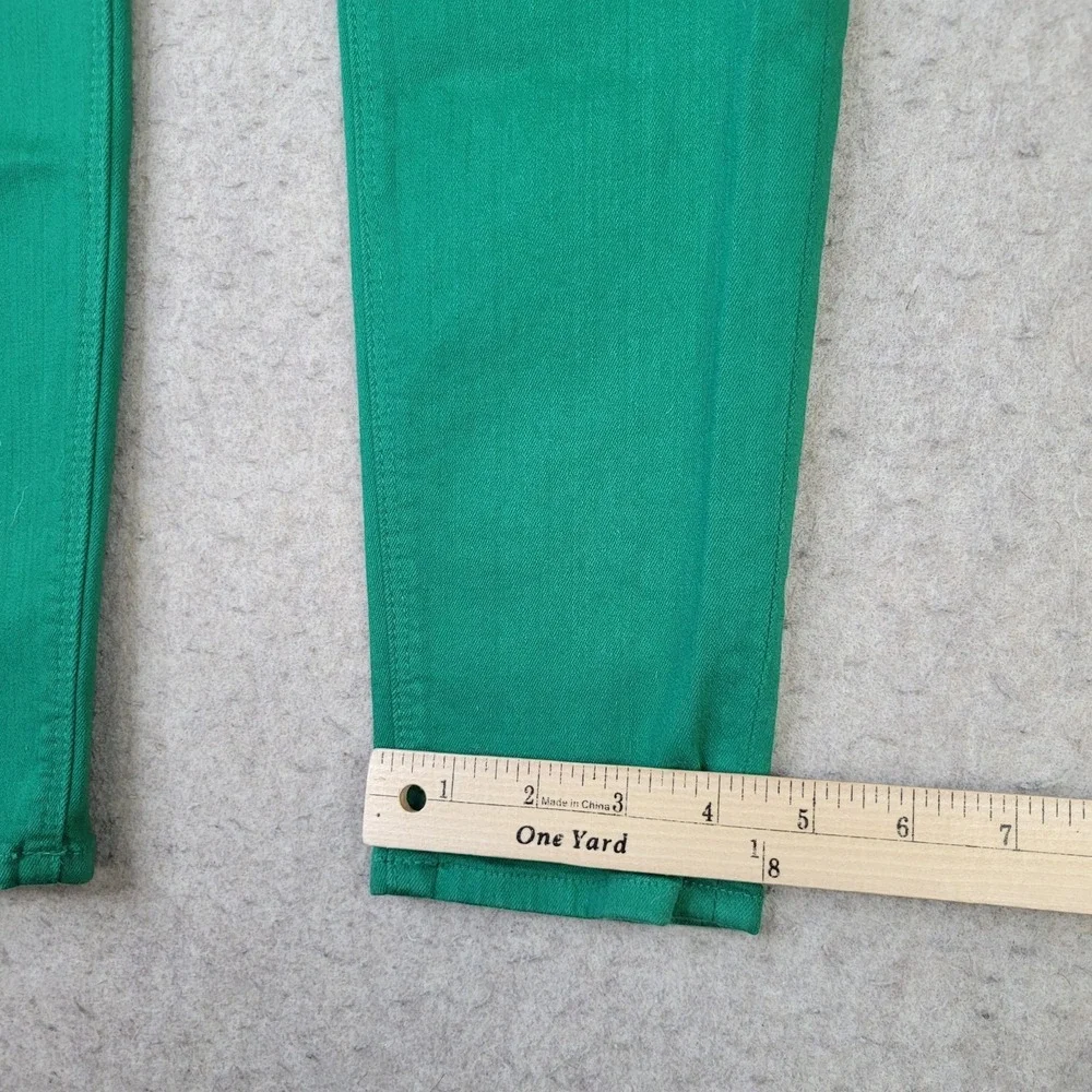 Hudson Nico Women's Size 28 Green Denim Midrise Super Skinny Jeans St Pattys Day